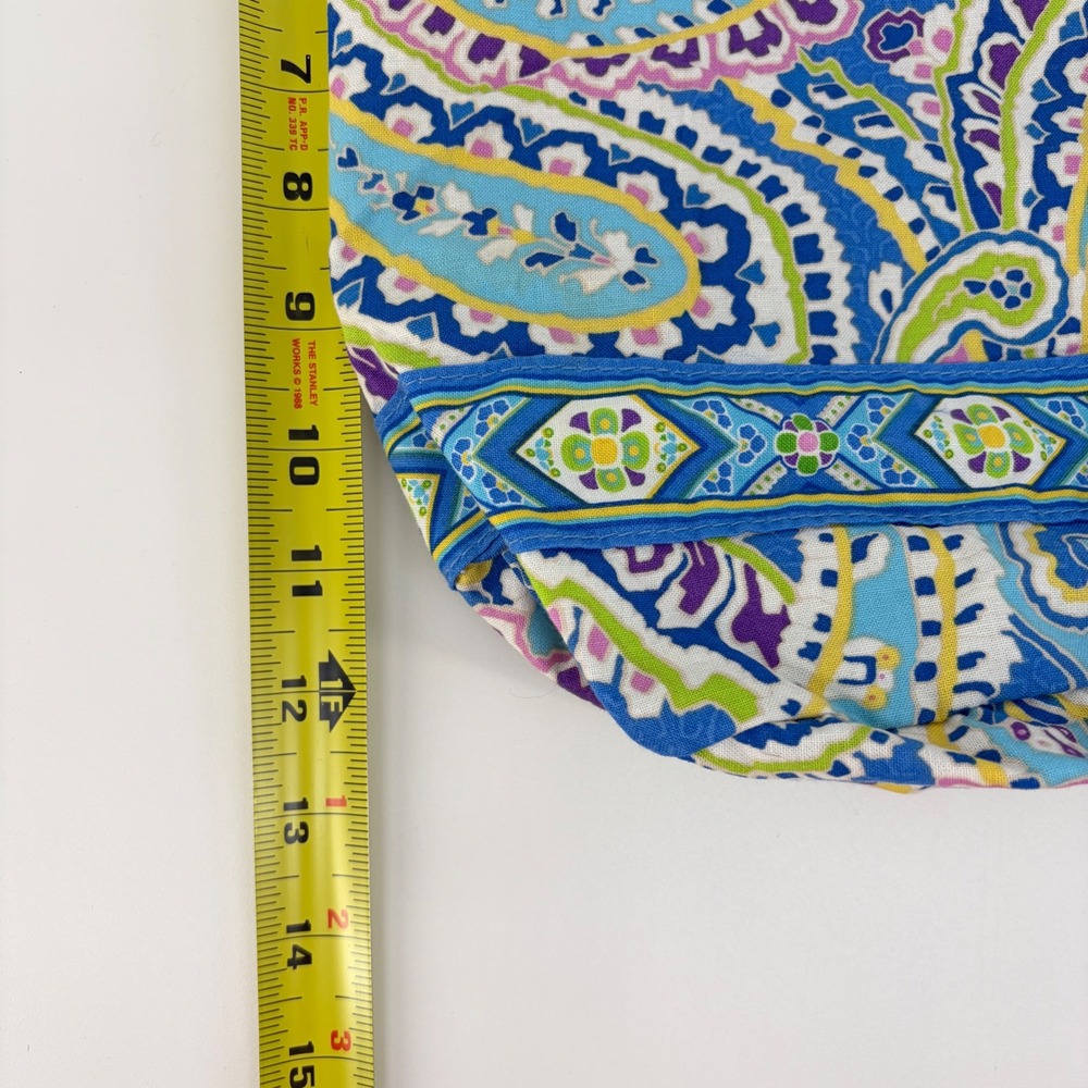 Vera Bradley Capri‎ Blue Paisley Cotton Drawstring Ditty Bag Travel Pouch - Picture 4 of 6